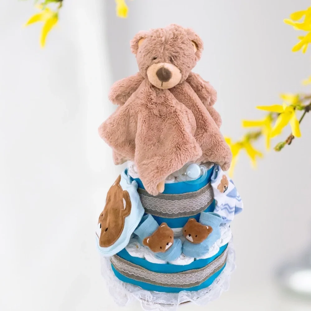 Teddy Bear Diaper Cake